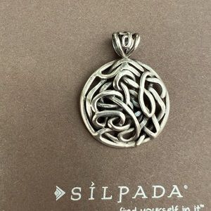Silpada pendant, RARE RETIRED, sterling silver with antiqued finish.